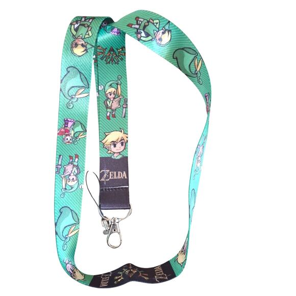 Nintendo Switch The Legend of Zelda Link Green Fabric Lanyard One Size Unisex - Picture 5 of 6